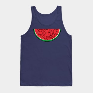 Resistance Is Justified - Watermelon - Front Tank Top